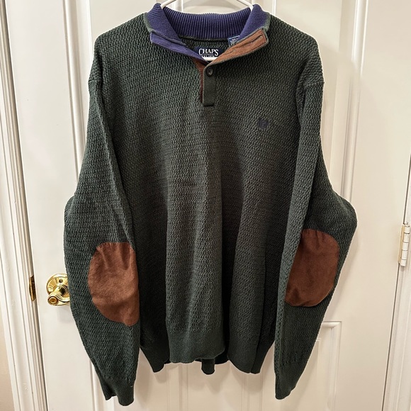 Chaps Other - Vintage 💎 90s Chaps sweater quarter button up